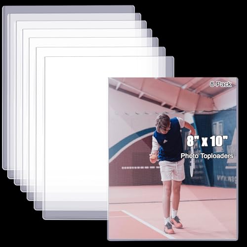 8Pcs 8" x 10" Photo Toploaders Clear Sheet Protectors Rigid Print Protectors Hard Plastic Paper Page Top Loaders Magazine Protector for Collectors Document Holder - size: 8ct 8" x 10"