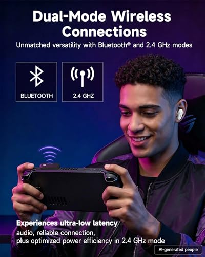 AOC ACT3512 Wireless Gaming Earbuds for PS5 PC Switch, 2.4GHz USB-C Dongle & Bluetooth 5.3 Headphones, 20ms Ultra-Low Latency, Noise Cancelling Mic, 32H Playtime in-Ear Gaming Headset | 20ms Ultra-Low Latency, Bluetooth 5.3 Headphones, Noise Cancelling Mi