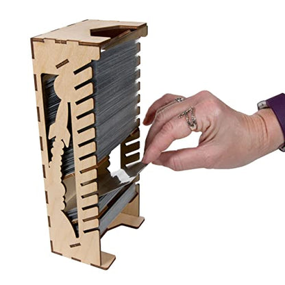 The Broken Token Terraforming Mars Compatible Base Game Organizer - Wood Storage Box with Multiple Trays & Card Shoe - Wooden Game Organizer