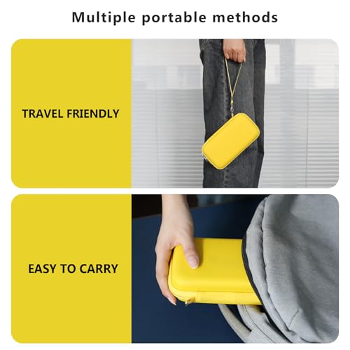 Supmay Hard Carrying Case Compatible with Nintendo DS Lite NDSL, Gameboy Advance Games Storage Holder Travel Bag with Mesh Pocket for USB Charging Cable, Stylus, Earphones, Game Cartridge, Yellow - color: Yellow