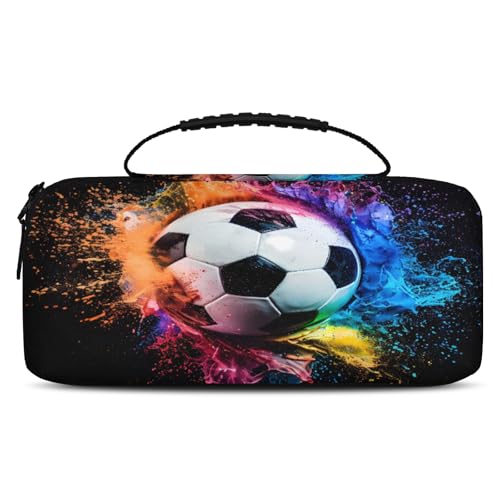 Adornori Carry Case Compatible with Nintendo Switch 2, with 20 Games Cartridges, Portable Travel Carrying Case Pouch for Accessories & Game Cards, Sport Soccer - color: Multicolor 12