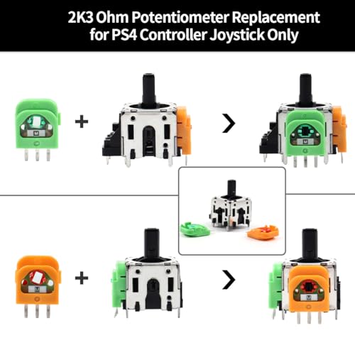 RALAN Replacement Interchangeable Thumbsticks Joysticks Repair Kit for Xbox One, Xbox Series X/S, PS4/PS5/NS Pro Controllers, 3 Height Plastic Base, 5 Grip Designs (xbox) - color: xbox