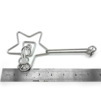 Zooshine 3PCS Large Hard Metal Brain Teaser Puzzles,Metal Wire Puzzle Set Challenging Magic Trick Toy for Party,Office Gift for Adults Kids Teens