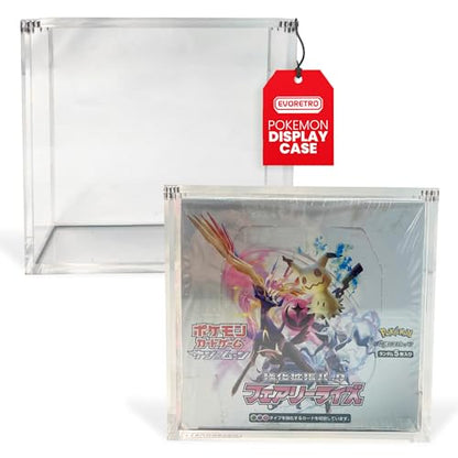 Acrylic Display Case Compatible for Pokemon Japanese Booster Box – Fits VSTAR Universe, Shiny Star V, VMAX Climax, Tag Team GX All Stars, Shiny Treasure ex – Dustproof Protector Box Holder - Large - style: JP Box L (1)