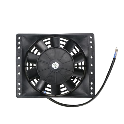 6 Inch Small Slim Push Pull Electric Cooling Fan 650CFM Radiator Oil Cooler Mount Kit Black 2Pcs