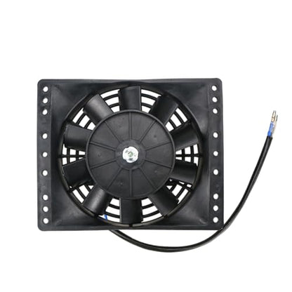 6 Inch Small Slim Push Pull Electric Cooling Fan 650CFM Radiator Oil Cooler Mount Kit Black 2Pcs
