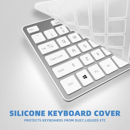 Wired USB Keyboard, Comfortable Quiet Chocolate Keys, Durable Ultra-Slim Computer Keyboard Wired(QWERTY) for PC, Windows 11/10/8/7/XP/Vista KB1430 (Sliver-1, Wired Keyboard for Windows) - color: Sliver-1