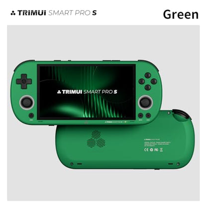Trimui Smart Pro-S 4.96″ Retro Handheld Game Console, Allwinner A523 Octa-Core 2.0GHz, Mali-G57, Active Cooling, L3/R3, Linux, 8GB + microSD (GREEN-128GB) - color: Green-128gb