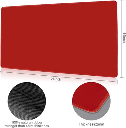 Biouai MTG Playmat for TCG Card Playing Game - 2Pcs Stitched Play Mat with Tube for Cards Gameplay, MTG, Yugioh, Magic The Gathering (24 x 14 in, 2 Pack) - color: Blue & Red
