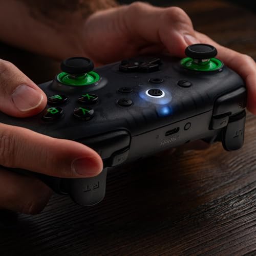 8Bitdo Ultimate 2C Wireless Controller for Windows PC and Android, with 1000Hz Polling Rate, Hall Effect Joysticks and Hall Triggers, and Remappable L4/R4 Bumpers (Transparent Black) - color: Transparent Black