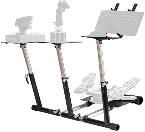 Wheel Stand Pro Super Warthog Flight stand Compatible With Thrustmaster HOTAS WARTHOG, Saitek/Logitech rudders. Rudders/mouse/keyboard/throttles not included.