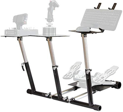 Wheel Stand Pro Super Warthog Flight stand Compatible With Thrustmaster HOTAS WARTHOG, Saitek/Logitech rudders. Rudders/mouse/keyboard/throttles not included.