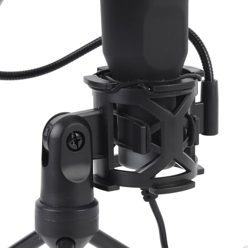 USB Gaming Microphone, RGB Condenser Mic with Tripod Stand, Desktop Wired PC Microphone for Streaming Podcast Studio
