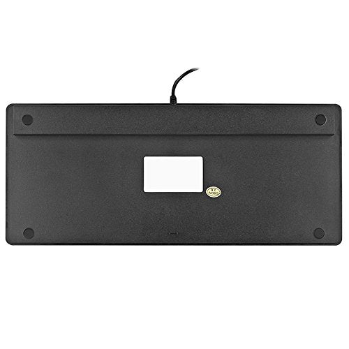 iKKEGOL USB Mini Slim Wired 78 Key Small Super Thin Compact Keyboard for Desktop Laptop PC Win 7 Mac (Black) - color: Black