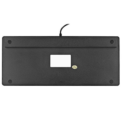 iKKEGOL USB Mini Slim Wired 78 Key Small Super Thin Compact Keyboard for Desktop Laptop PC Win 7 Mac (Black) - color: Black