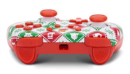 PowerA Wired Controller for Nintendo Switch - Mario Holiday Sweater, Nintendo Switch - OLED Model, Gamepad, Game controller, Wired controller, Officially licensed