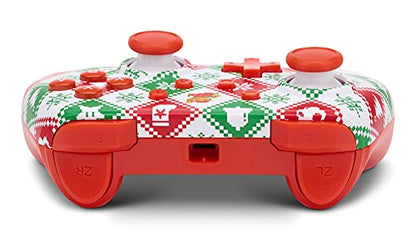 PowerA Wired Controller for Nintendo Switch - Mario Holiday Sweater, Nintendo Switch - OLED Model, Gamepad, Game controller, Wired controller, Officially licensed