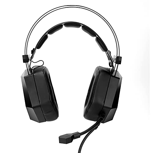 Wired Competitive Gaming Headset Noise Cancelling Over Ear Stereo Headphones for PC with LED Light