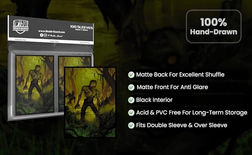 (Zombie V1) 100% Hand-Drawn 100ct Textured Matte TCG/MTG Card Art Sleeves by Realm Guard - style: V1 Regular