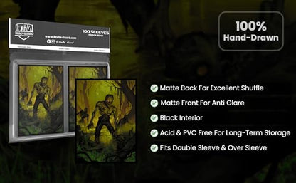 (Zombie V1) 100% Hand-Drawn 100ct Textured Matte TCG/MTG Card Art Sleeves by Realm Guard - style: V1 Regular