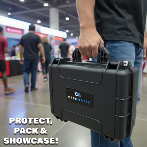CASEMATIX Graded Card Case Compatible with 130+ BGS PSA Graded Sports Trading Cards, Waterproof Graded Slab Card Box with Precision Cut Graded Card Storage Box Foam Dividers