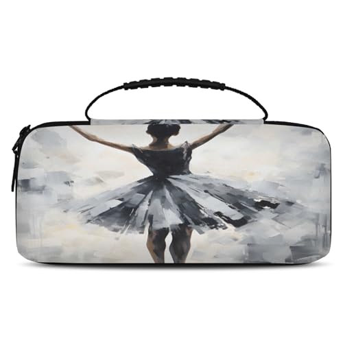 Adornori Ballerina Carry Case Compatible with Nintendo Switch 2, with 20 Games Cartridges, Art Ballet Dancer Portable Travel Carrying Case Pouch for Accessories & Games - color: Multicolor 8