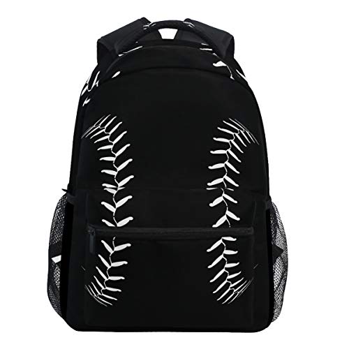 Fashion Baseball Sport Softball American Cool Backpacks School Book Travel College Shoulder Bag for Women Girls Men Boys - color: Multi