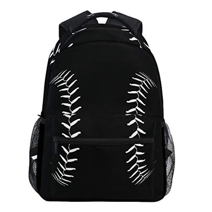 Fashion Baseball Sport Softball American Cool Backpacks School Book Travel College Shoulder Bag for Women Girls Men Boys - color: Multi
