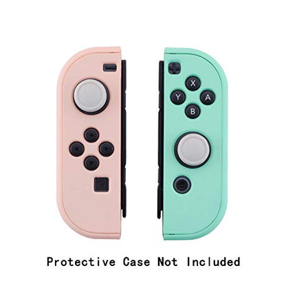 eXtremeRate PlayVital Switch Joystick Caps, Switch Lite Thumbstick Caps, Silicone Analog Cover for OLED Joycon Thumb Grips - Light Gray - color: Light Gray