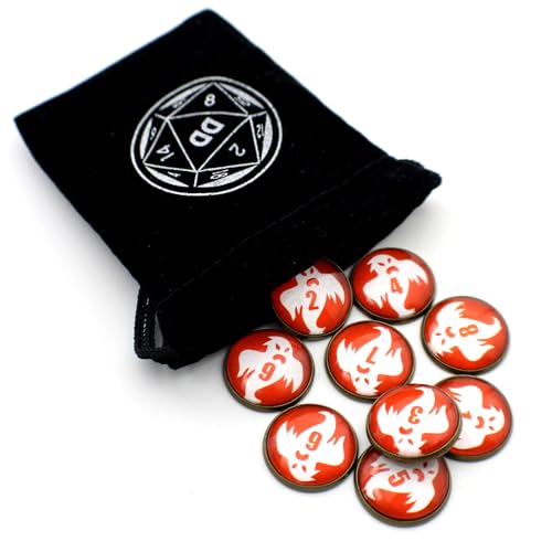 D&D Numbered Monster Token Markers for Dungeons and Dragons (Ghost) - style: Ghost