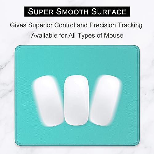 Hsurbtra Mouse Pad, Premium-Textured Square Mousepad 10.2 x 8.3 Inch, Stitched Edge Anti-Slip Waterproof Rubber Pretty Cute Computer Mat for Office Gaming Laptop Women Kids Malachite Green - color: Malachite Green, size: Square Mousepad (10.2" x 8.3")