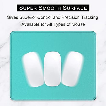 Hsurbtra Mouse Pad, Premium-Textured Square Mousepad 10.2 x 8.3 Inch, Stitched Edge Anti-Slip Waterproof Rubber Pretty Cute Computer Mat for Office Gaming Laptop Women Kids Malachite Green - color: Malachite Green, size: Square Mousepad (10.2" x 8.3")