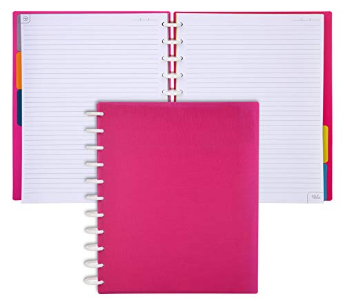 Talia Discbound Notebooks, Planner, Customizable, (90's Pink, Letter (8.5in x 11in)) - color: 90's Pink, size: Letter (8.5in x 11in)