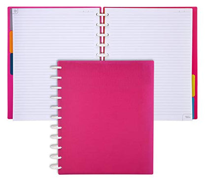 Talia Discbound Notebooks, Planner, Customizable, (90's Pink, Letter (8.5in x 11in)) - color: 90's Pink, size: Letter (8.5in x 11in)