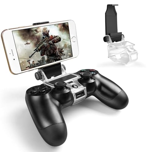 Mobile Phone Gaming Clip, Controller Phone Mount Support Holder Clamp for PS4/Xbox Series/Xbox One/Samsung Galaxy S8/iOS/Android-Maximum 6 inch Phone