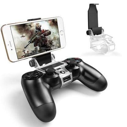 Mobile Phone Gaming Clip, Controller Phone Mount Support Holder Clamp for PS4/Xbox Series/Xbox One/Samsung Galaxy S8/iOS/Android-Maximum 6 inch Phone
