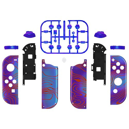 eXtremeRate DIY Replacement Shell Buttons for Nintendo Switch & Switch OLED, Damascuscamo Custom Housing Case with Full Set Button for Joycon Controller - Console Shell NOT Included - color: Damascuscamo
