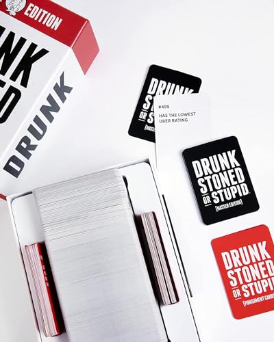 Drunk Stoned or Stupid *Master Edition* | Card Game with 550 Prompt Cards | Who's Most Likely To, 3+ Players, Ages 17+, Adult Game Night, Gifts for Game Lovers, Party Game, Fun Card Game - style: Master Edition