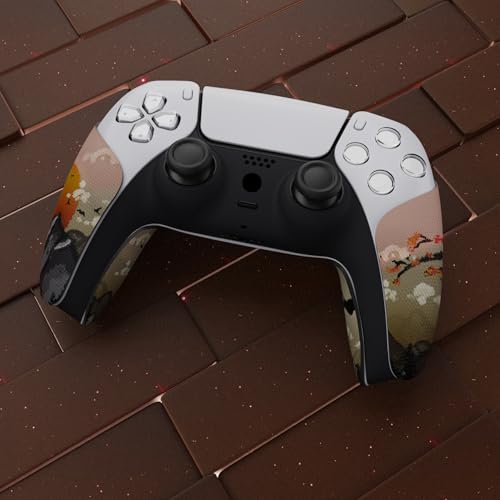 eXtremeRate PlayVital Controller Grip for ps5 Controller, Professional Textured Soft Rubber Pads Handle Grips - View of Rising Sun - color: Rising Sun
