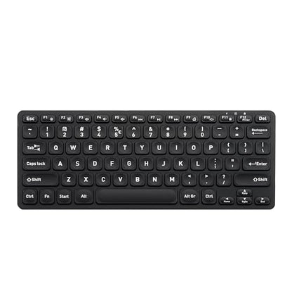 Perixx PERIBOARD-732B Wireless Backlit Mini Keyboard - X Type Scissor Keys - White Backlit - US English,Black,11950 - style: Wireless Backlit