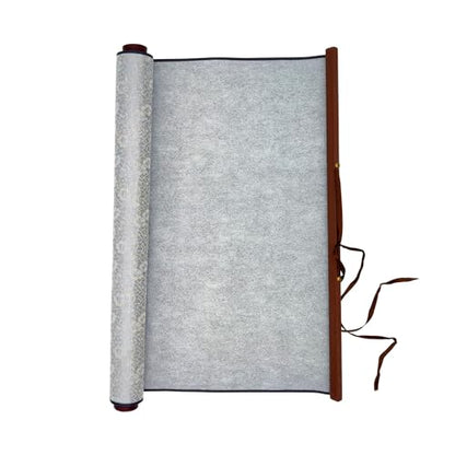 Flylin Calligraphy Cloth, Reusable Chinese Calligraphy Practicing Tool Magic Water Painting Paper Ten Thousand Times Writing Cloth Scroll for Home School (Grey) - color: Grey