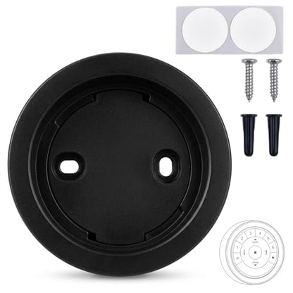 Surface Mount Bracket Station Wall Mount Holder for Hunter Douglas PowerView Remote Control Generation 2 Bracket Station Only (Black) - color: Black