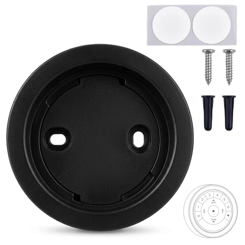 Surface Mount Bracket Station Wall Mount Holder for Hunter Douglas PowerView Remote Control Generation 2 Bracket Station Only (Black) - color: Black