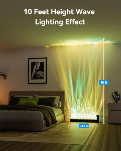 RGB LED Light Bar for Bedroom, Ambient Lighting for Wall, Mood Lighting for Living Room, Gaming Room Decor, Ocean Wave Lamp, Remote Control