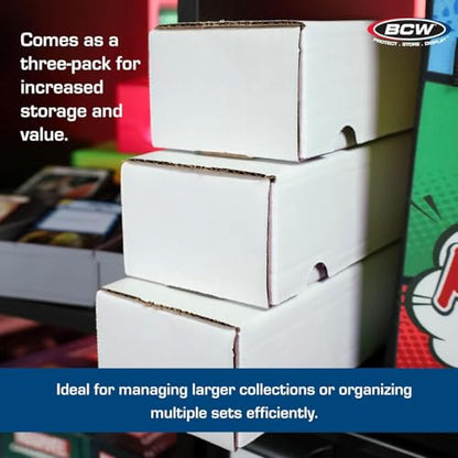 BCW 800-Count Trading Card Storage Box, 1 Pack | Cardboard Organizer for Baseball, Basketball & Football Cards | Fits Standard Trading Card Games