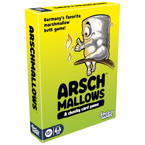 Hasbro Gaming Arschmallows Game | Marshmallow Butt Game | Funny Party Card Games for Teens, Adults, and Families | 2 to 6 Players | Indoor Summer Activities | Ages 13+ (Amazon Exclusive)