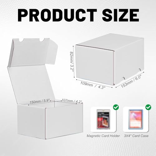 NUMINA 7 Pack Trading Card Storage Boxes for Toploaders with Dividers | 160 Toploader Capacity, Fits Magnetic Holders, Includes Dividers & Labels, Laminated Surface, Compact Storage For TCG & MTG - size: 7-Pack 6-inch