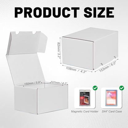 NUMINA 7 Pack Trading Card Storage Boxes for Toploaders with Dividers | 160 Toploader Capacity, Fits Magnetic Holders, Includes Dividers & Labels, Laminated Surface, Compact Storage For TCG & MTG - size: 7-Pack 6-inch