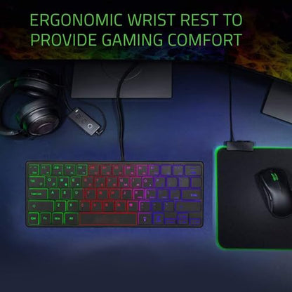 RGB Backlit Gaming Keyboard, Compact Small Keyboard for PC Laptop with Quiet, Ergonomic Design Plug and Play