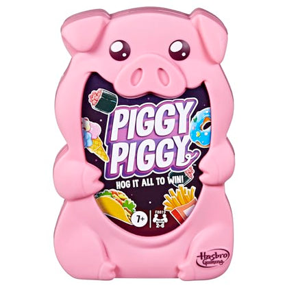 Hasbro Gaming Piggy Piggy Card Game | Family Games for Kids, Teens, and Adults | 2 to 6 Players I 20 Mins. Average | Quick-Playing Travel Games | Fun Summer Activities | Vacation Essentials | Ages 7+
